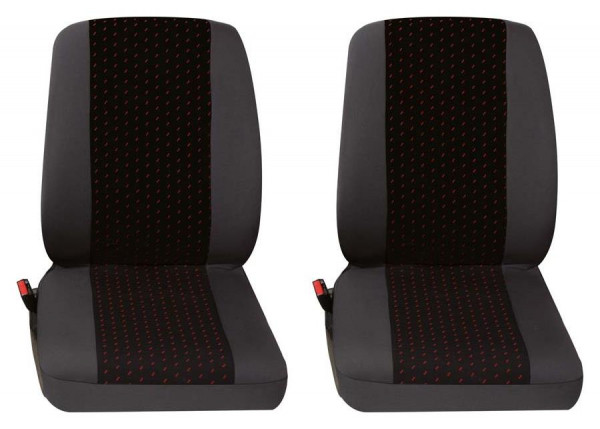 Profi1 2x Einzelsitz vorne 2-tlg. Transporter | Kombis rot jetzt langer Kombi für | VW und 06/2015 bis | Radstand T6 PETEX ab passend Sitzbezüge